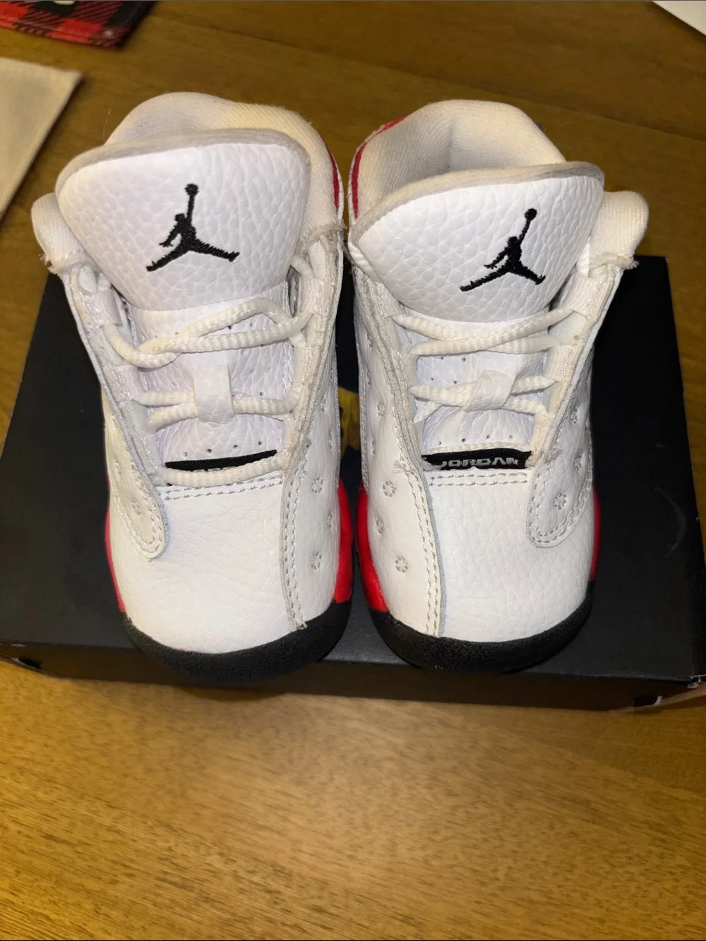 Jordan Toddler White, Red & Black Basketball Shoes